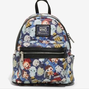 Pre-owned Loungefly Doctor Who Chibi Mini Backpack Heart Logo